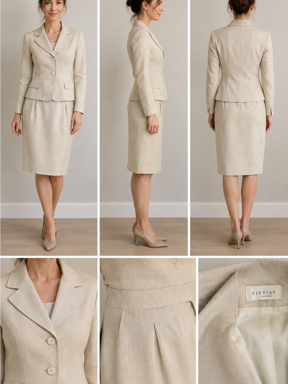 Iris Setlakwe Cream Tailored Two-Piece dress Suit